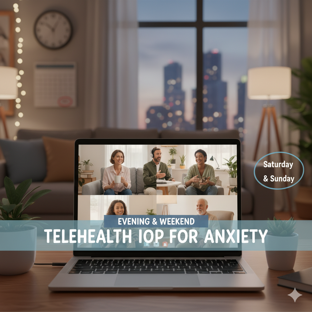 Evening and Weekend Telehealth IOP for Anxiety